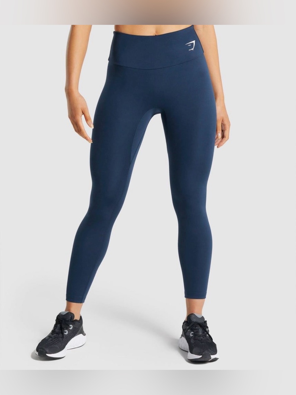 Gymshark Training High Waisted Full Length Leggings Navy Blue XS
